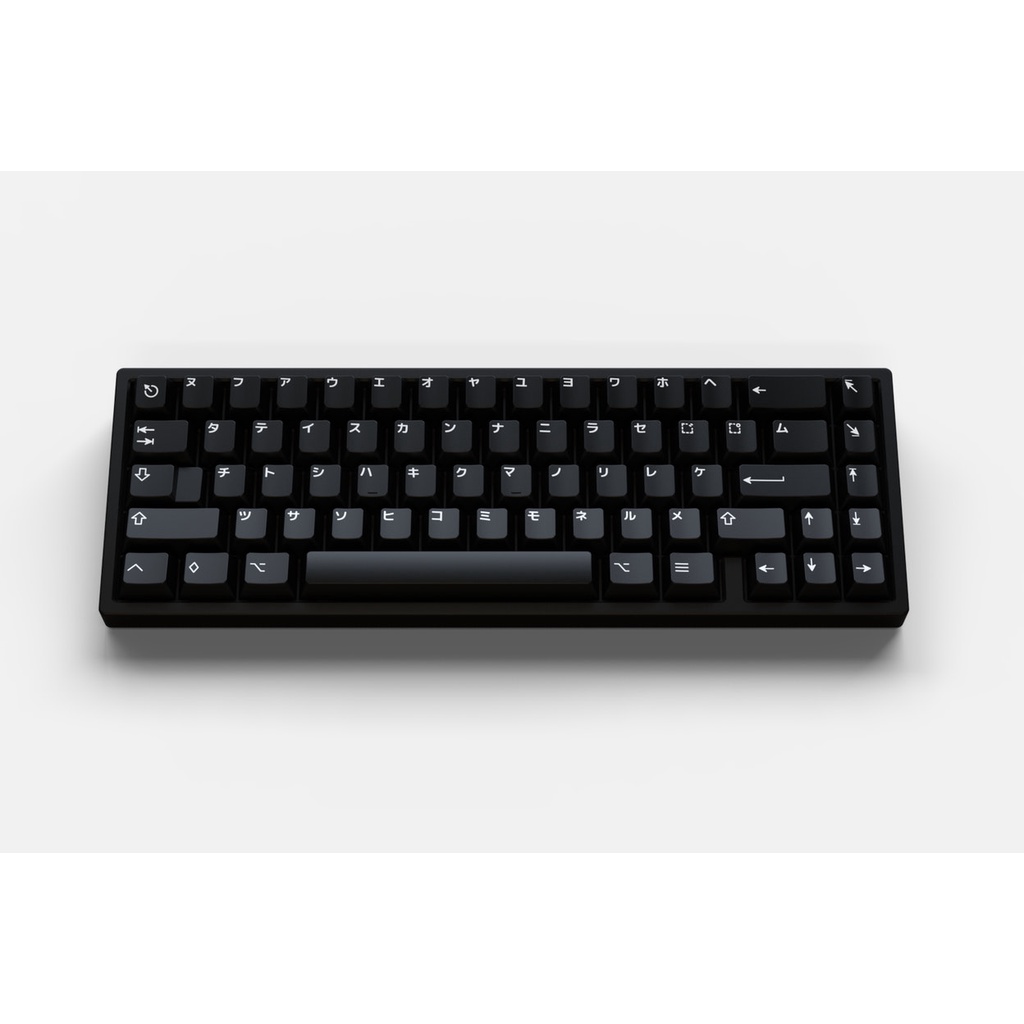 เซ็ตปุ่มคีย์แคป GMK White-on-Black Katakana (cherry profile keycaps) ABS Doubleshot