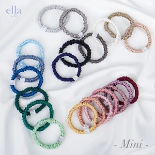 (1ชิ้น ไซส์เล็ก – Mini) ยางรัดผมผ้าไหมมัลเบอร์รี่ Ella Mulberry Silk Scrunchies