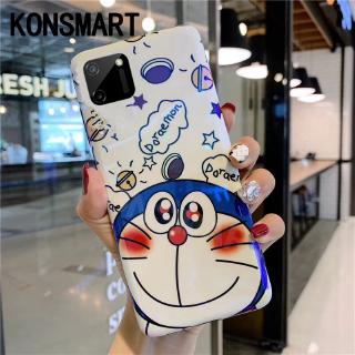 เคสโทรศัพท์คู่ แบบซิลิโคนนิ่ม ลายการ์ตูนโดราเอมอนน่ารัก เคลือบบลูเรย์ สำหรับ Realme C11 2021 C21 C25 C12 C17