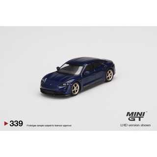 MINI GT 1/64 No.339 Porsche Taycan Turbo S Gentian Blue Metallic