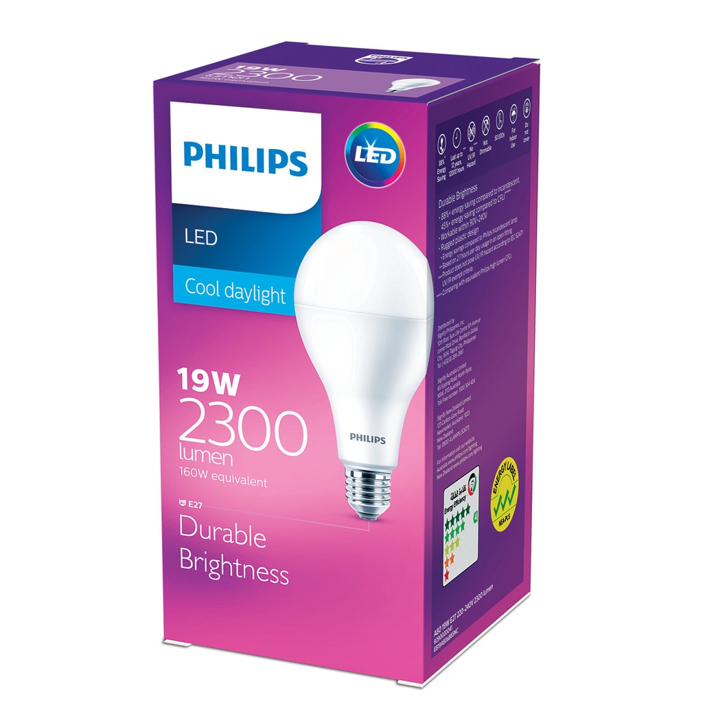 Philips  Bulb หลอดไฟ LED  19w ฟิลิปส์ 19 วัตต์ หลอดแอวอีดี ขั้วE27 แสงสีขาว
