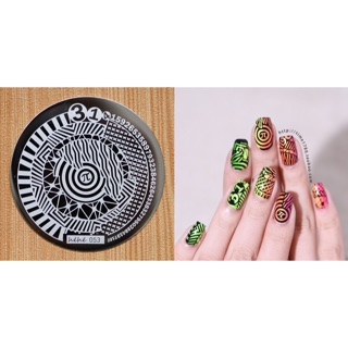 Nail art plate (hehe-53) แผ่นพิมพ์ลายเล็บ