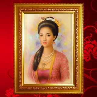 กรอบมงคลรูป พระสุพรรณกัลยา / งานบูชา /กรอบมงคล / กรอบขนาด 28.5 x 37.0 เซนติเมตร