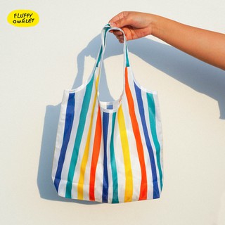 FLUFFY OMELET - MINI STRIPES TOTE BAG