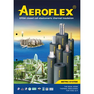 Aeroflex ฉนวนหนา 1 นิ้ว รูใน 1-5/8 นิ้ว ประมาณ 42 มม.