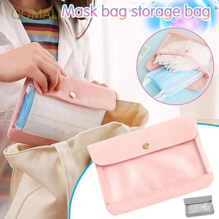 QQMALL Home Mask Storage Bag Washable Handbag Saves To Box Masks Bag Clip Travel Universal Waterproof Transparent Cosmetic Bag Dustproof Portable Organizer Case/Multicolor