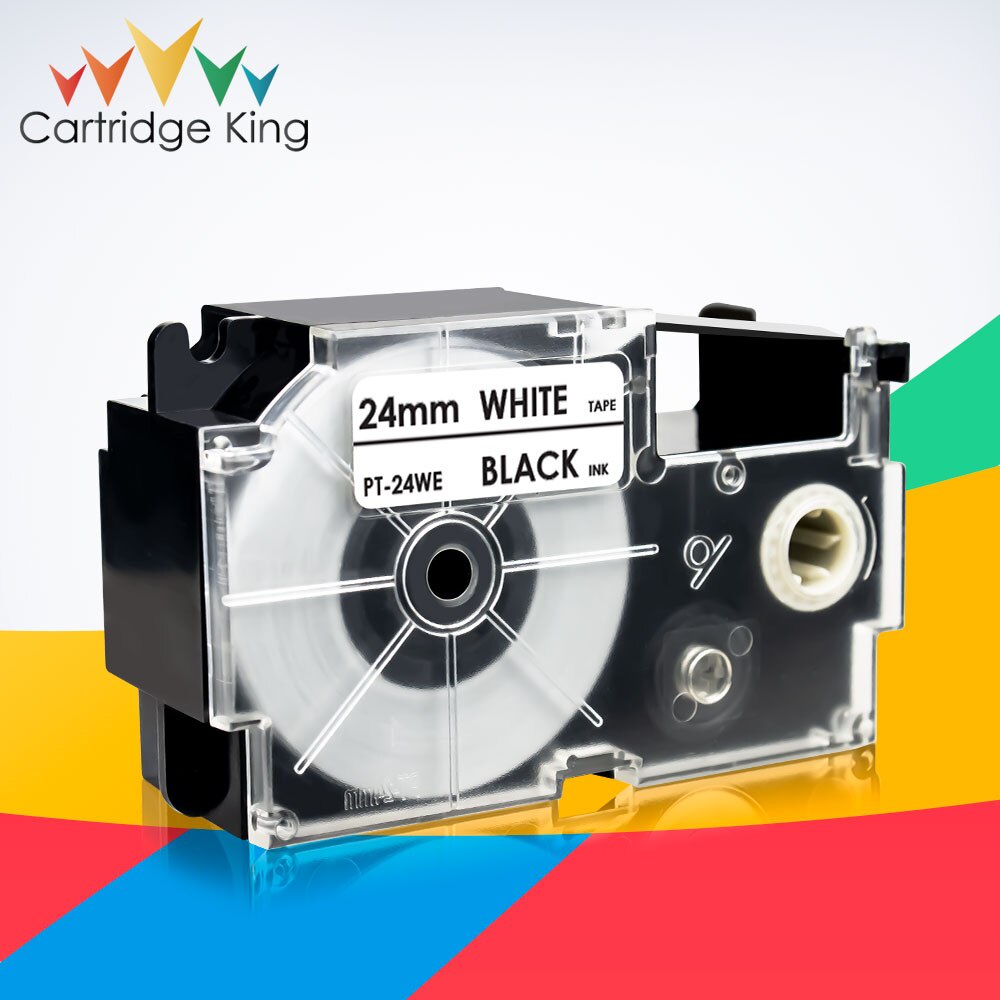 XR-24WE Black on White 24mm Compatible Label Tape for Casio KL-G2 CWL300 KL430 KL820 KL7000 KL7200 E