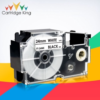 XR-24WE Black on White 24mm Compatible Label Tape for Casio KL-G2 CWL300 KL430 KL820 KL7000 KL7200 EZ- Serial Maker