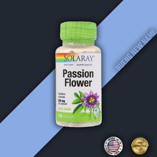 Passion Flower ( ดอกเสาวรส หรือดอกกระทกรก ) ชนิดเม็ด สมุนไพรช่วยการนอนหลับ Solaray