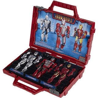 [RARE] MARVEL : Mega Bloks Tri-Armor Iron Man 2 &amp; Suitcase กระเป๋าใส่เกราะ IRON MAN MK V พร้อมฟิกเกอร์ไออ้อนแมน ของแท้