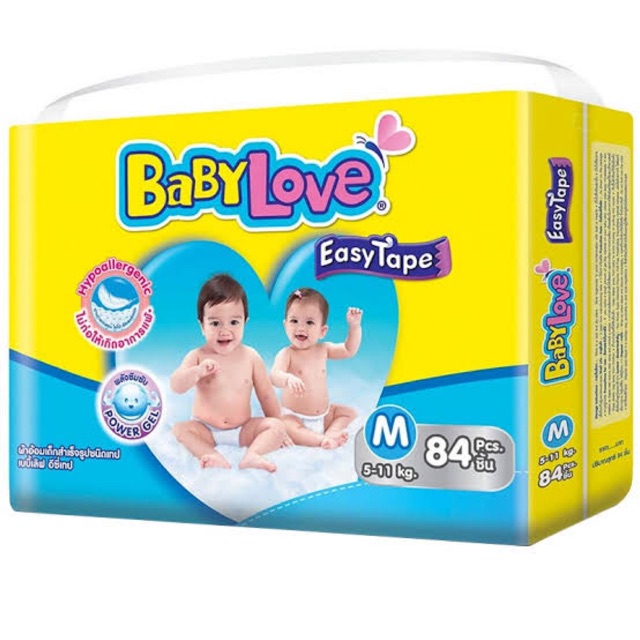 Babylove Easy Tape M84 ชิ้น , L72 ชิ้น