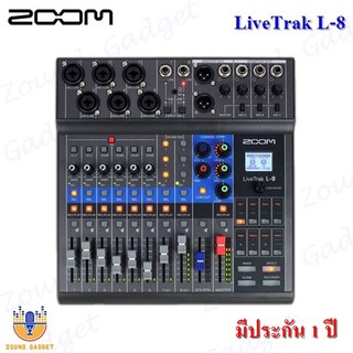 ZOOM LiveTrak L-8 Portable 8-Channel Digital Mixer and Multitrack Recorder ดิจิตอลมิกเซอร์ 8 แชนแชล มีประกัน 1 ปี