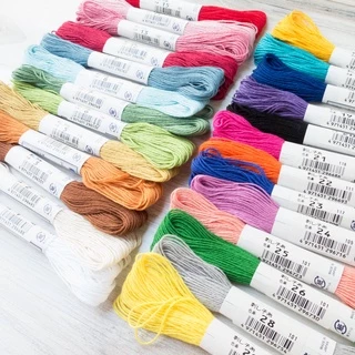 Olympus Sashiko Thread Cotton100% (สีพื้น)