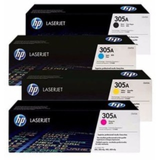 HP Toner 305 (CE 410,411,412,413) สีดำ สีฟ้า สีชมพู สีเหลือง ของแท้ 100 % ราคาพิเศษ