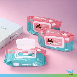 ปลีก/ส่ง 10288 ทิชชู่เปียก 80 แผ่น กระดาษเปียก Baby Wipes กระดาษทิชชู่เปียก สูตรน้ำบริสุทธิ์ ผ้านุ่มชุ่มชื่น