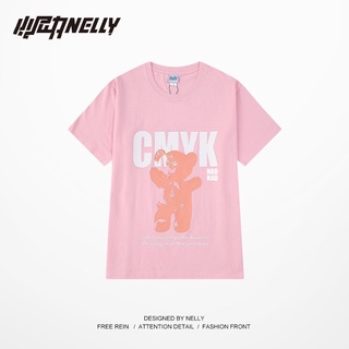 เสื้อยืดผ้าฝ้ายพิมพ์ลายแฟชั่นเสื้อยืด oversize แนว street ผ้าอย่างดี design by nelly