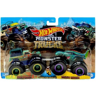 Hot Wheels Monster Truck Wrexplorer vs Mega Wrex HDG16