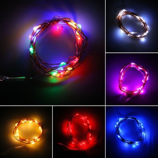 🔥ถูกสุด🔥【COD】ลวดทองแดงไฟ String Fairy 2M 20LED สำหรับตกแต่งงานปาร์ตี้