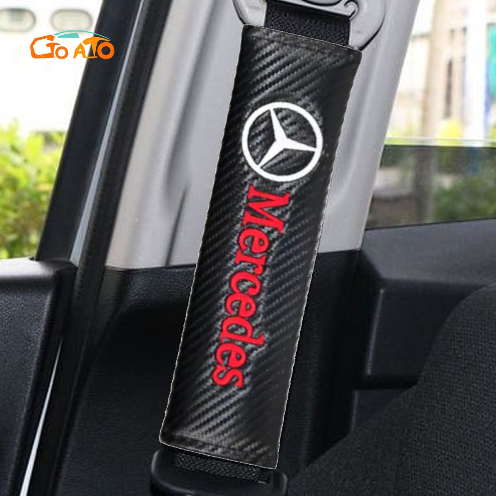 GTIOATO ที่หุ้มเข็มขัดนิรภัยรถยนต์ คาร์บอนไฟเบอร์ สำหรับ Mercedes Benz W212 W124 W202 W204 W203 W207