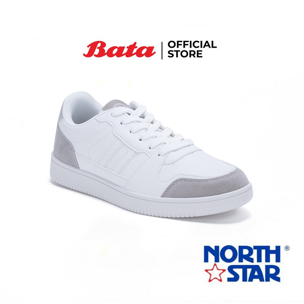 Bata บาจา ยี่ห้อ North Star รองเท้าผ้าใบแฟชั่น ลำลอง สวมใส่ง่าย แบบผูกเชือก ดีไซน์เท่ห์ สำหรับผู้ชาย รุ่น Kern สีขาว 8211037