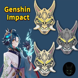 Game Genshin Impact Brooch Xiao Luminous Metal Badge Cosplay Accessories