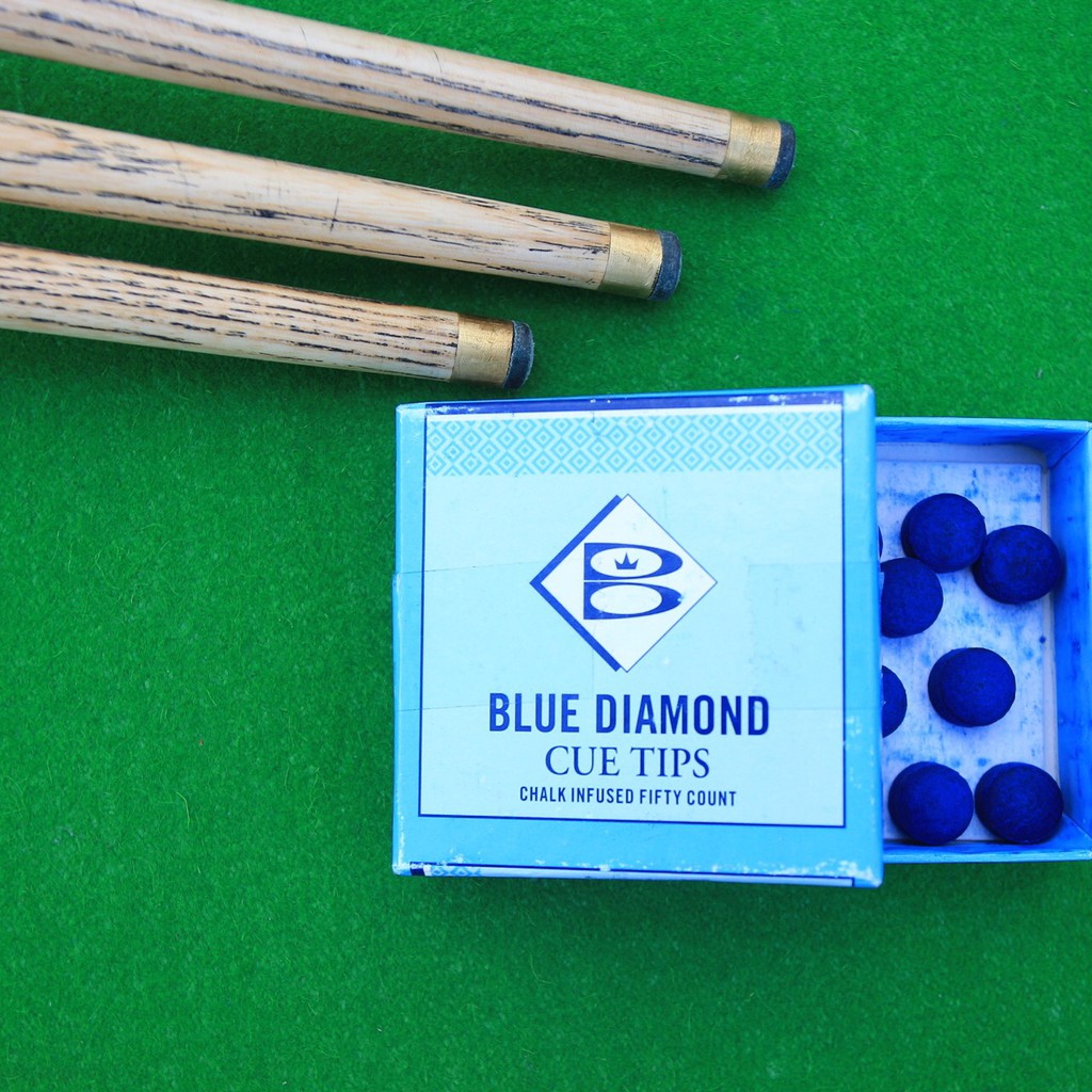 หัวคิว สนุกเกอร์ บลู ไดมอนด์ 11 มม. ( blue diamond cue tips 10mm. ) อุปกรณ์ ไม้สนุ๊กเกอร์