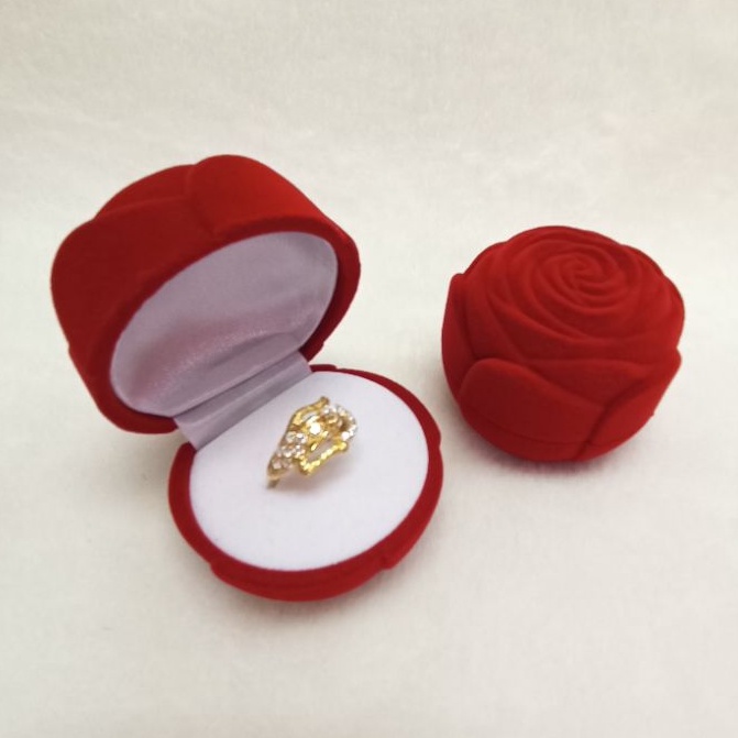 พร้อมส่ง!! กล่องแหวนกำมะหยี่แฟนซี กุหลาบ ขนาดใหญ่ รุ่น B วาเลนไทน์ - รูปที่ 6