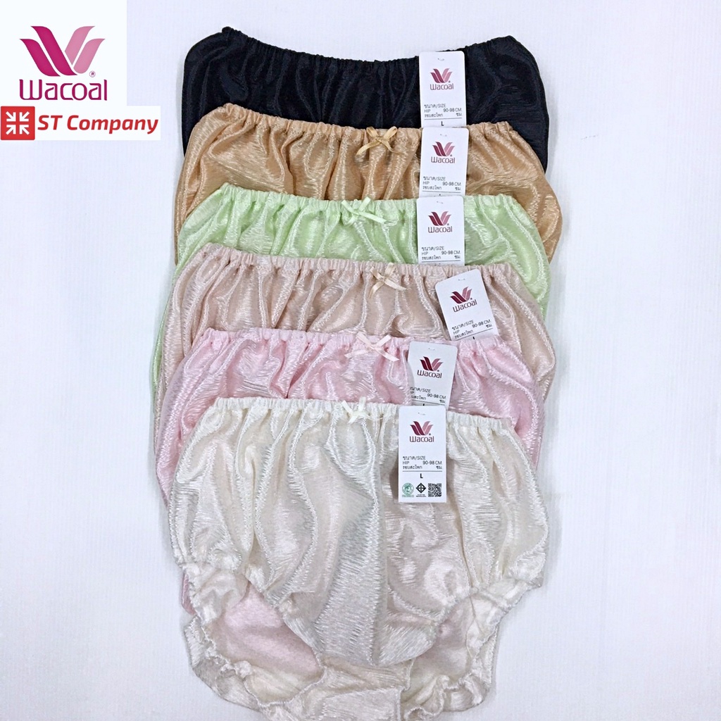 กางเกงในร้อยยาง Wacoal แบบครึ่งตัว (Half) รุ่น WU3933 วาโก้ ผ้าไนล่อน ผ้าลื่น นุ่มใส่สบาย ไนล่อน Wacoal