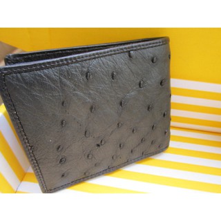 กระเป๋าสตางค์ใบสั้นรุ่นใหม่ หนังนกกระจอกเทศศแท้ Genuine wallet ostrich wallet