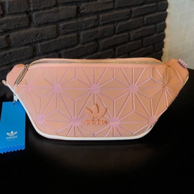 ADIDAS WAIST 3D BAG ( สีชมพูนู๊ด)