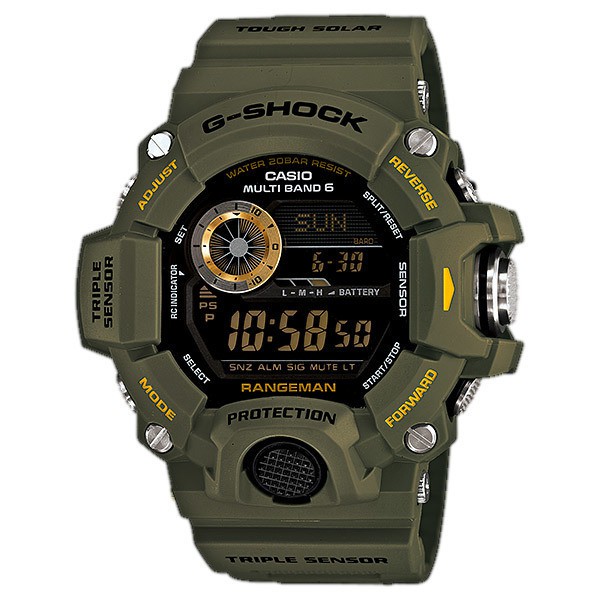 Casio G-Shock Rangeman นาฬิกาผู้ชาย สายเรซิ่น รุ่น GW-9400-3DR - สีเขียว