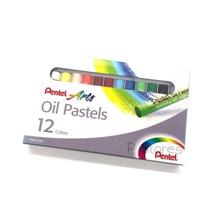 สีชอล์ค 12 สี เพนเทล  Pentel Oil Pastels (1 กล่อง)