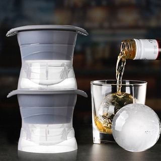 【JUJA】เครื่องทำน้ำแข็งก้อนรูปร่าง Ball Shape Ice Cube Maker DIY Ice Ball Maker Ice Tray Silicone Mold Frozen Ice Cube Tray Mold Bar Ice Maker Mold Whiskey Tool