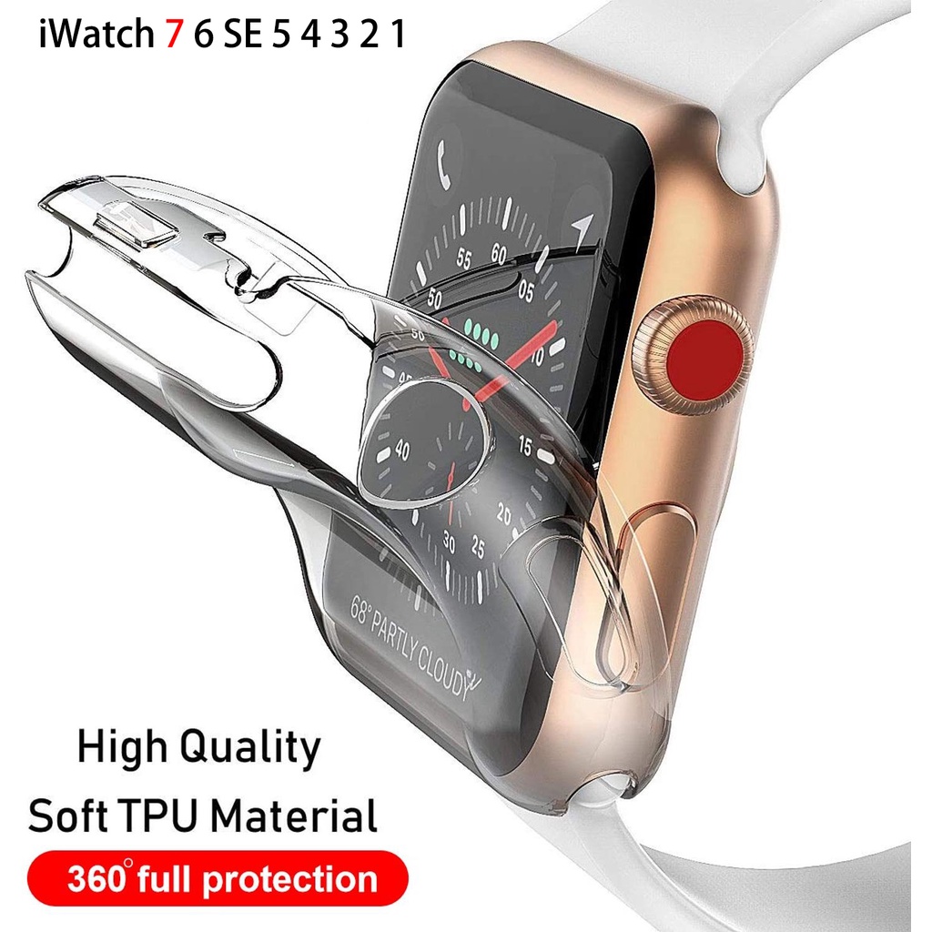 เคสกรอบนาฬิกาข้อมือ TPU แบบนิ่ม สําหรับ Apple Watch Ultla Series 8 7 6 SE 5 4 3 2 1