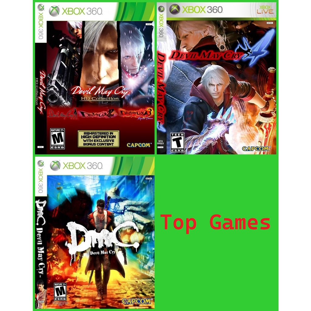 Devil May เดวิลเมย์คราย ทุกภาค แผ่นเกม Xbox 360 สำหลับเครื่องแปลง RGH/JTAC LT2.0 LT3.0