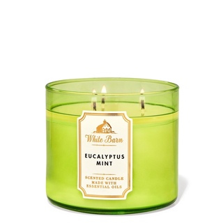 Bath &amp; Body Works Eucalyptus Mint 3-Wick Candle 411g. ของแท้