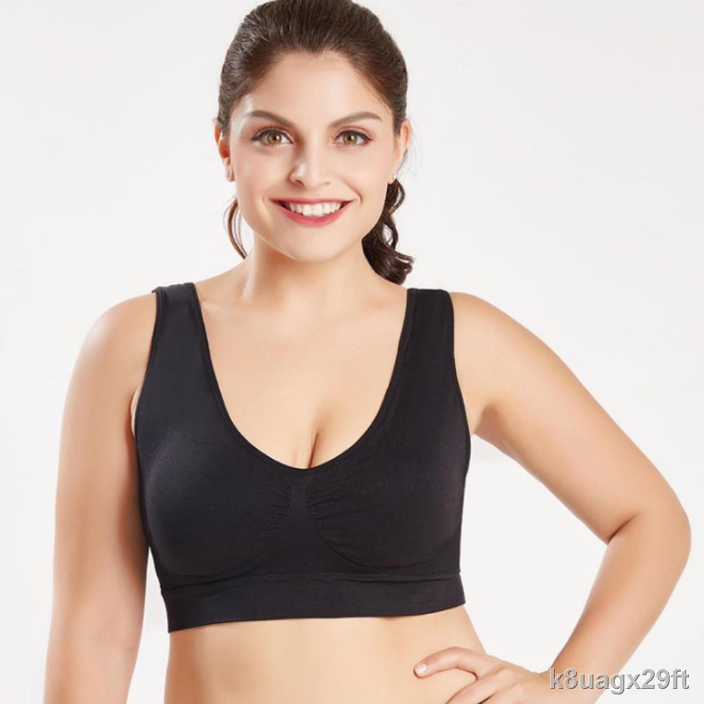 เสื้อในไร้โครง ✆✑สปอร์ตบราไร้ขอบไร้โครง 4XL (Sport Bra) ยืดได้ถึง46นิ้ว (no.A2) บราไร้โครง มีฟองน้ำ 