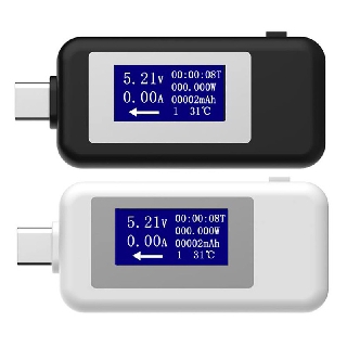 โวลต์มิเตอร์ดิจิทัล Type-C USB DC แอมมิเตอร์ ตรวจจับแรงดันไฟฟ้า พาวเวอร์แบงค์