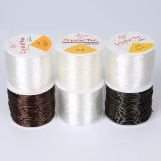 เชือกยืดใสคริสตัลสำหรับร้อยลูกปัด 0.5-1.0 มม. อุปกรณ์ DIY ทำสร้อยคอ สร้อยข้อมือ เครื่องประดับ