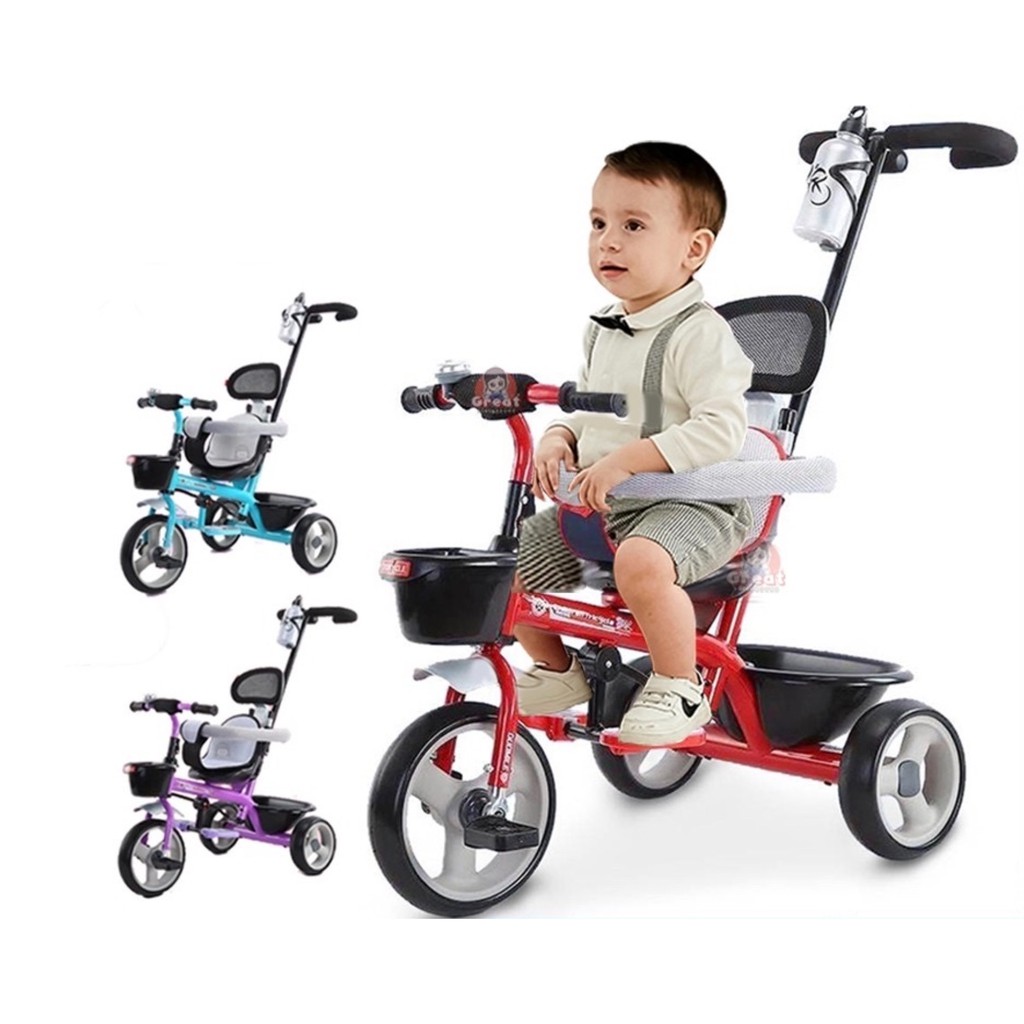 🔥ถูกสุดๆ🔥จักรยานสามล้อ จักรยานเด็ก จักรยาน 3 ล้อ รถเข็นเด็ก รถเข็นเด็กสามล้อ มีด้ามเข็น