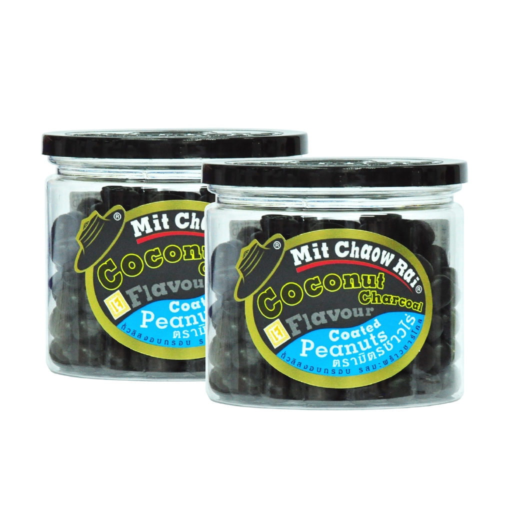 Organic Pavilion ถั่วลิสงอบกรอบกระปุกใหญ่ มิตรชาวไร่ รสชาร์โคลมะพร้าว MitChaowRai Peanuts Coconut Ch
