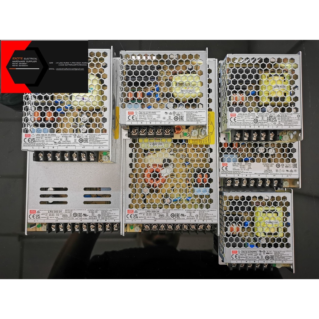 MEANWELL SLIM IP20 24VDC POWER SUPPLY LRS-350-24/LRS-200-24/LRS-150-24/LRS-100-24/LRS-75-24/LRS-50-2