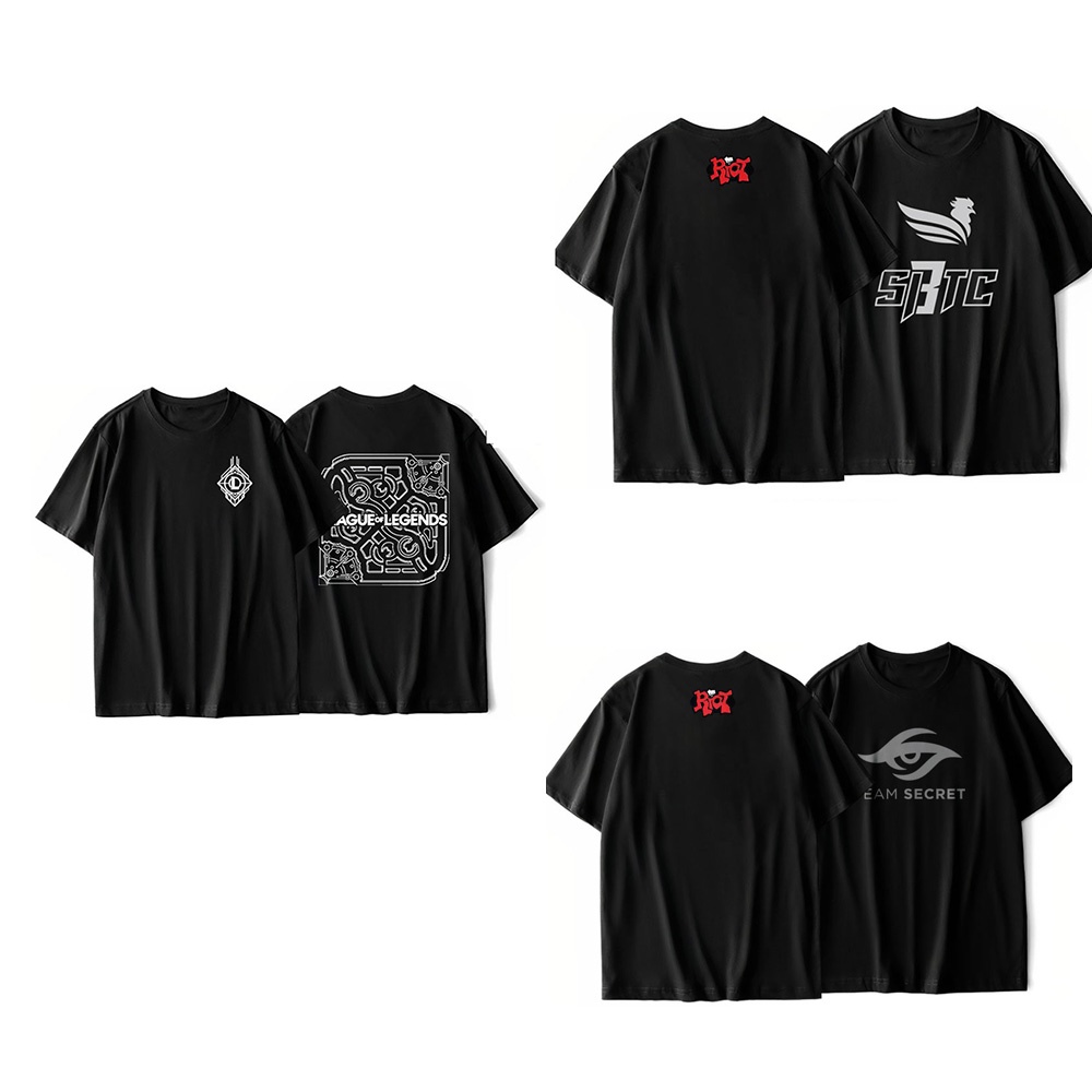 LOL -Team Secret - เสื้อยืด esports สะท้อนแสง SBTC สําหรับผู้ชายและผู้หญิงแขนสั้น