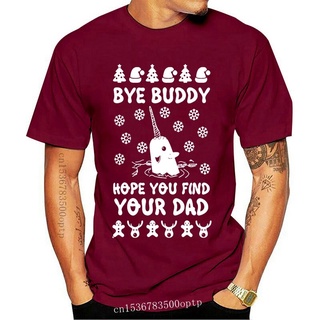 ใหม่เสื้อยืดพิมพ์ลาย Bye Buddy Ugly Christmas Elf Narwhal 2021 สําหรับผู้ชาย