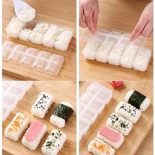 แม่พิมพ์ทําซูชิเบนโตะ ทรงสามเหลี่ยม แบบไม่ติด DIY สไตล์ญี่ปุ่น 5 ม้วน
