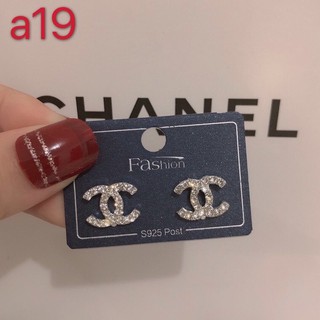 Chanel ต่างหูก้านเงิน 925 พร้อมส่ง