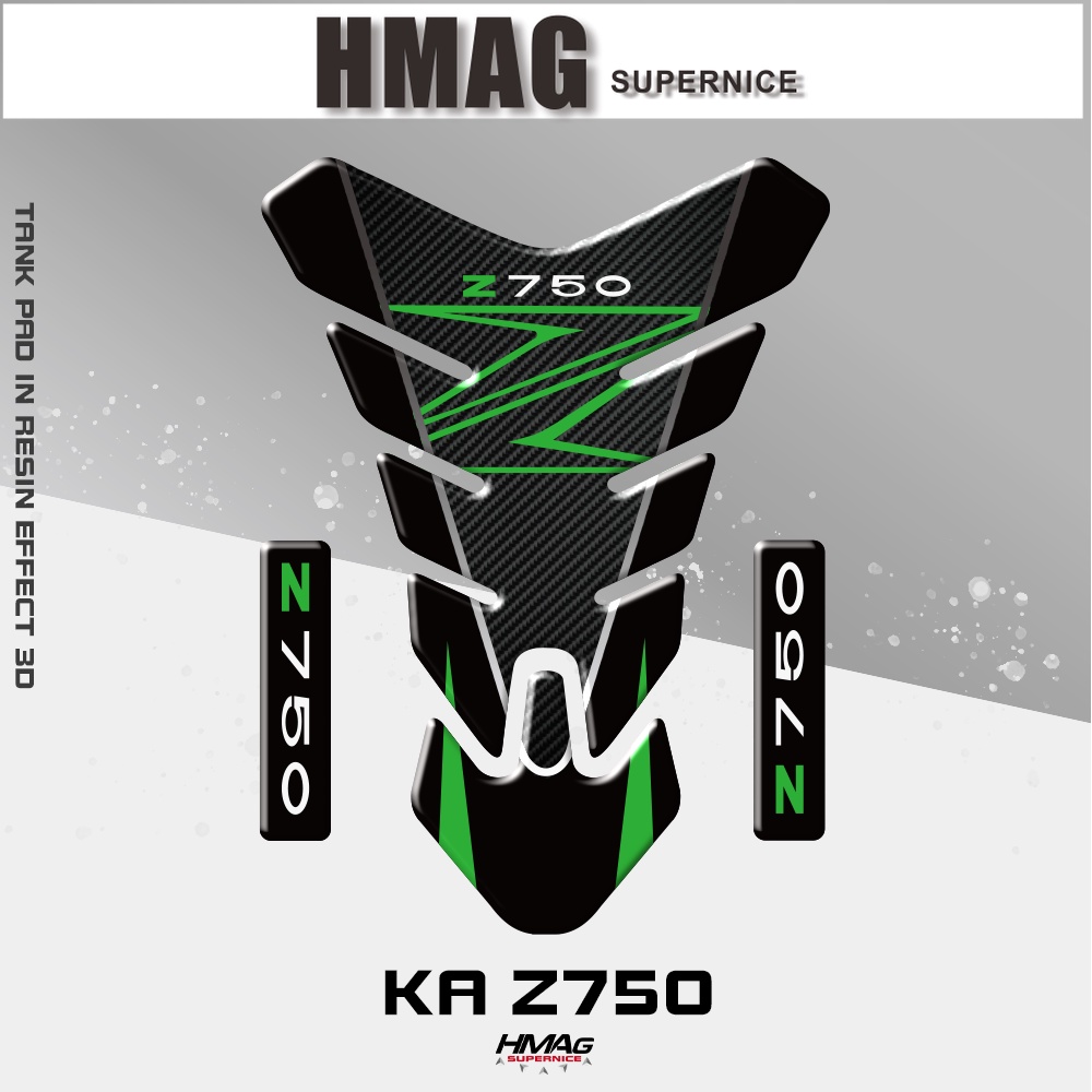 3D Carbon Fiber Motorcycle 3D Tank Pad Protective Decal Sticker Fit Z750 Z 750 R 7R NINJA ABS