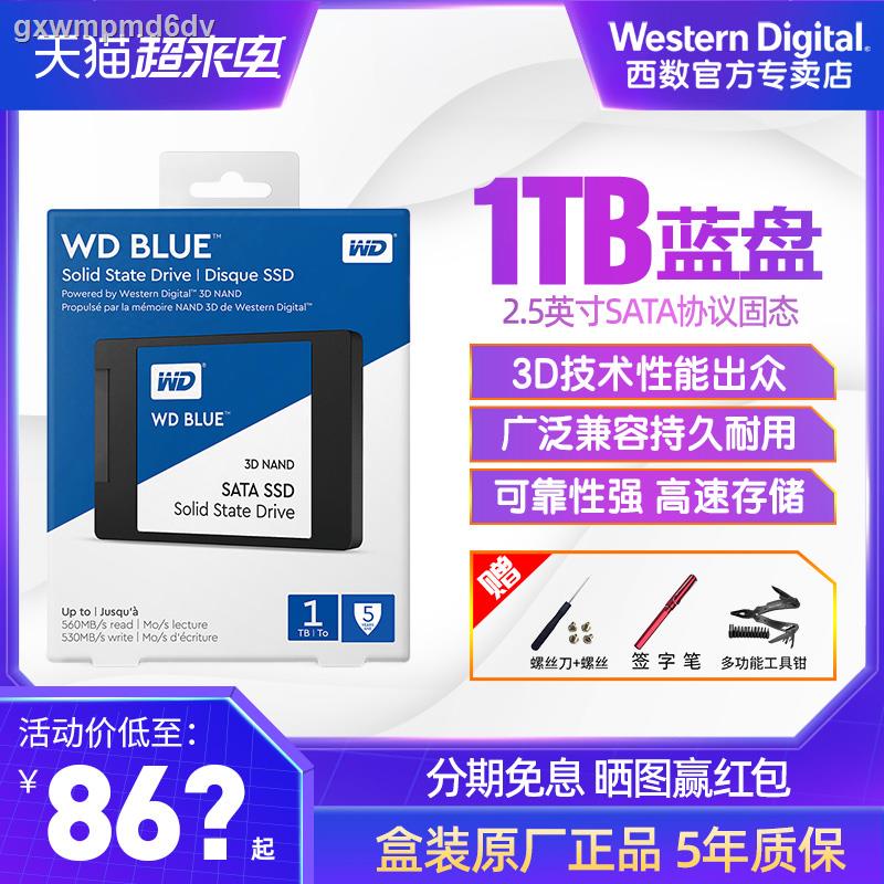 ☁₪WD/Western Digital WDS100T2B0A Solid State Drive 1T 2.5 นิ้ว SATA3 Western Digital Blue Disk SSD 1TB