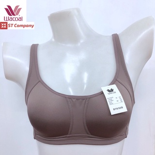 Wacoal Basic Bra ชุดชั้นใน ไม่มีโครง เสริมฟองบาง สีน้ำตาลไหม้ (BT) รุ่น WB9M33 (WB9M25 เก่า) Seamless ไร้ตะเข็บ วาโก้