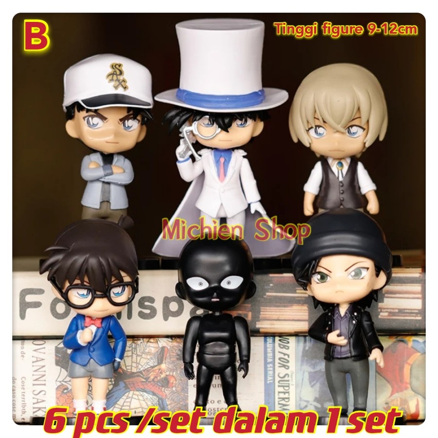 Conan Action Figure Detective Conan ชุด 6 ชิ้น